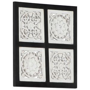 vidaXL Umjetnički dekor Crna i bijela 40 x 40 x 1,5 cm
