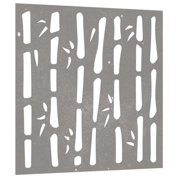 vidaXL Vrtni zidni ukras 55 x 55 cm čelik COR-TEN s uzorkom bambusa