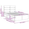 vidaXL Krevetna konstrukcija s uzglavljem Staro drvo 120 x 200 cm