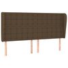 vidaXL Uzglavlje s u&scaron;ima tamnosmeđe 163x23x118/128 cm od tkanine