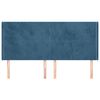 vidaXL Uzglavlje s u&scaron;ima tamnoplavo 183x16x118/128 cm bar&scaron;unasto