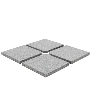 vidaXL Utezi za suncobran 4 kom sivi granitni kvadratni 100 kg
