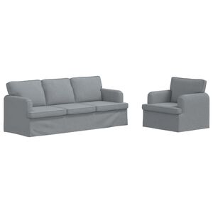 vidaXL Set sofe 2 kom. Svijetlo siva tkanina