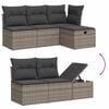 vidaXL 11-dijelni set vrtnih sofa od poliratana s jastucima sivi