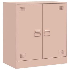 vidaXL Komoda ružičasti 67 x 39 x 73 cm čelična