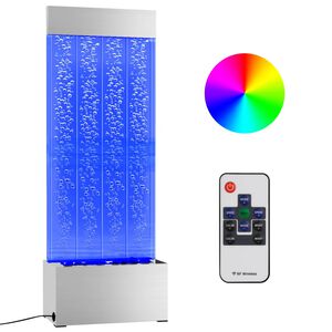 vidaXL Stup s mjehurićima s RGB LED nehrđajući čelik i akril 110 cm