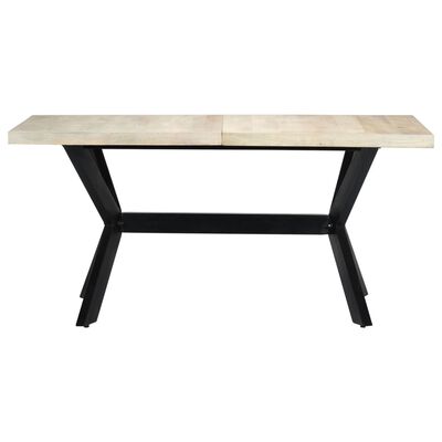 vidaXL Blagovaonski stol bijeli 160x80x75 cm od masivnog drva manga