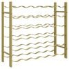 vidaXL Stalak za vino za 36 boca zlatni metalni