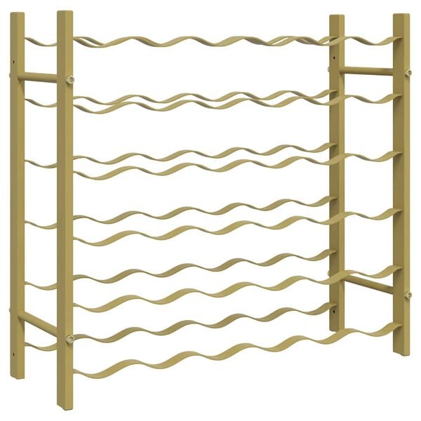 vidaXL Stalak za vino za 36 boca zlatni metalni