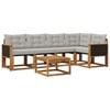 vidaXL Set vanjskih sofa 6 kom. Prirodna i svjetlosiva