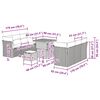 vidaXL Sjedeća garnitura za vrt 9 pcs Bež poliratan