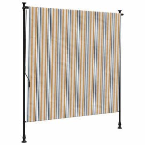 vidaXL Vanjska roleta žuto-bijela 150 x 270 cm od tkanine i čelika