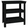 vidaXL Radni stol crni 78,5 x 50 x 80 cm od masivne borovine
