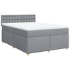 vidaXL Krevet box spring s madracem svjetlosivi 140x200 cm od tkanine