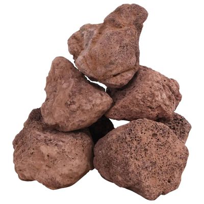 vidaXL Vulkansko kamenje 10 kg crveno 10-30 cm