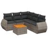 vidaXL 6-dijelni set vrtnih sofa od poliratana s jastucima sivi