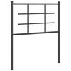 vidaXL Metalno zamjensko uzglavlje crno 75 cm