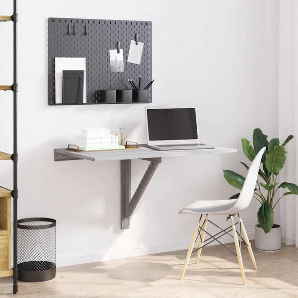 vidaXL Sklopivi zidni stol boja hrasta 100x60x56 cm konstruirano drvo