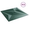 vidaXL Zidne panele 12 pcs Zvijezda zelena 50 x 50 cm XPS pjena