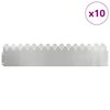 vidaXL Rubnjaci za travnjak 10 pcs Srebrno 103 x 0,05 x 22 cm