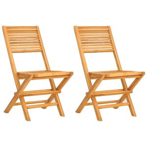 vidaXL Sklopive stolice 2 kom 47x62x90 cm Masivno drvo Teak