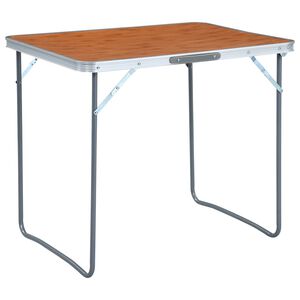 vidaXL Sklopivi stol za kampiranje s metalnim okvirom 80 x 60 cm