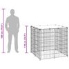 vidaXL Kavez za pse srebrni 110 x 110 x 110 cm čelični