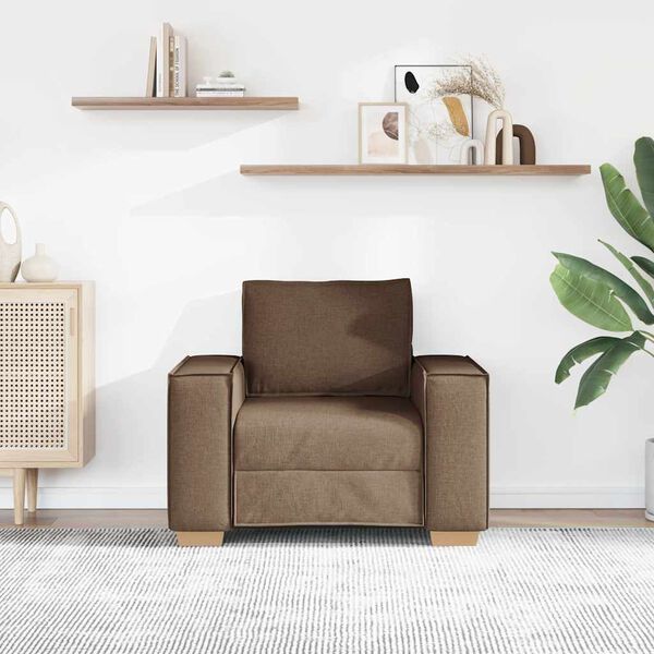 vidaXL Sofa fotelja smeđa 100x78x84 cm tkanina