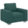 vidaXL Sofa 3 pcs Tamnozelena Platnasta tkanina