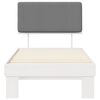 vidaXL Krevetni okvir s tapiciranim uzglavljem Svijetlo siva