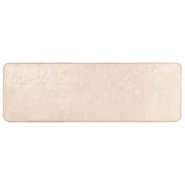 vidaXL Tepih Print Krema 100 x 50 cm Poliester i PVC