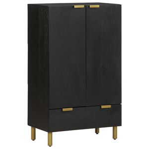 vidaXL Visoka komoda crna 60 x 33 x 100 cm konstruirano drvo