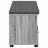 vidaXL Klupa za hodnik s jastukom Siva Sonoma 100 x 38 x 46 cm