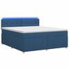 vidaXL Boxspring krevet s madracem Plava 140 x 190 cm Tkanina