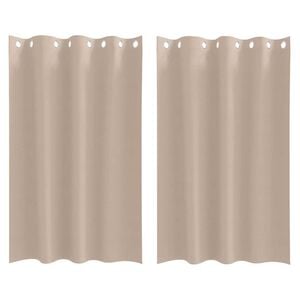 vidaXL Zavjese za blackout s prstenovima 2 pcs Sivo-smeđa 175 x 140 cm
