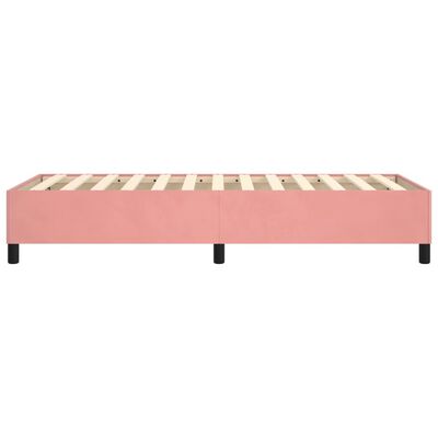 vidaXL Okvir za krevet s oprugama ružičasti 90x200 cm baršunasti