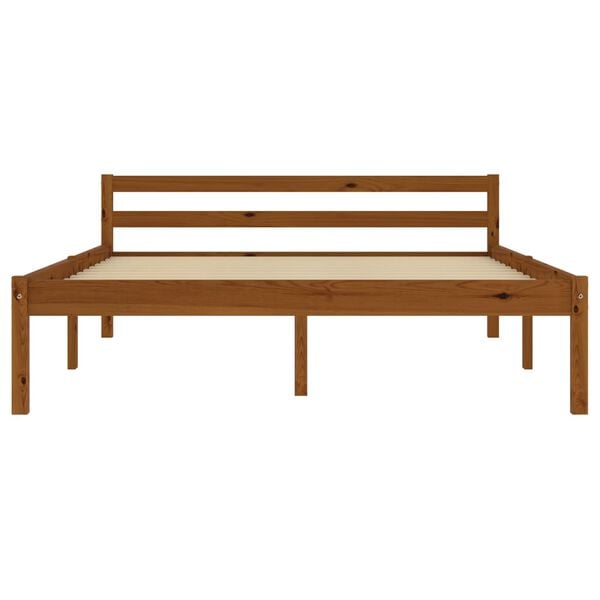 vidaXL Okvir za krevet od masivne borovine boja meda 120 x 200 cm