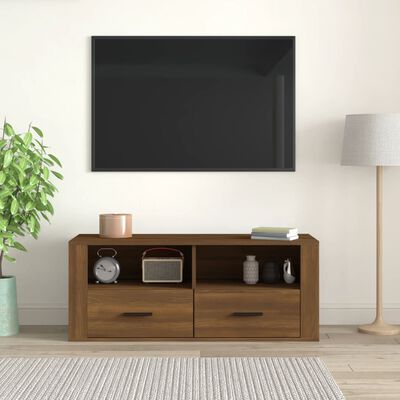 vidaXL TV ormarić boja smeđeg hrasta 100x35x40 cm konstruirano drvo