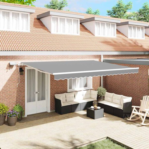 vidaXL Nadstrešnica Bijelo 5 x 3 m Metal