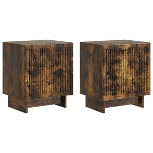 vidaXL Noćni ormar 2 pcs Dimljeni hrast 43 x 34,5 x 50 cm