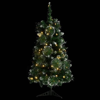 vidaXL Umjetno osvijetljeno božićno drvce sa stalkom zeleno 90 cm PVC