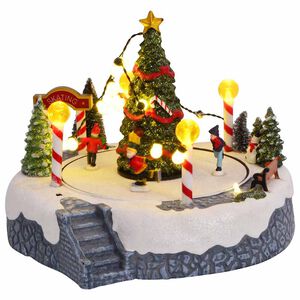 vidaXL Dekoracija Božićnog Sela 22 x 21,5 x 17 cm Plastika &Scaron;areni