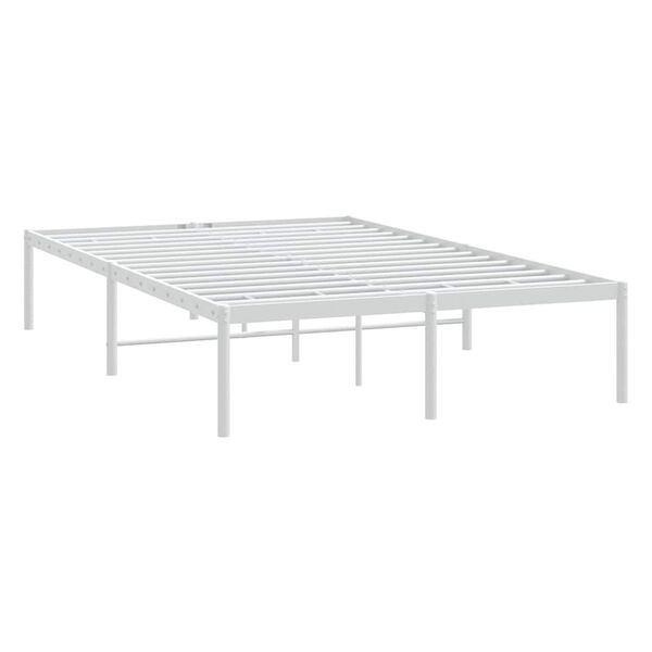 vidaXL Metalni okvir za krevet bijeli 135x190 cm
