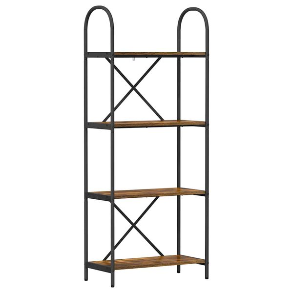 vidaXL Polica Dimljeni hrast 60 x 30 x 146 cm Konstruirano drvo