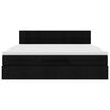 vidaXL Otomanski krevet s madracem crni 180x200cm od tkanine