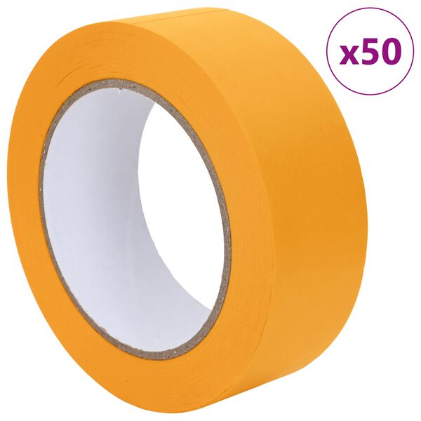 vidaXL Trake za maskiranje slikara 50 pcs Žuta 38mm x 50m Papir