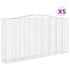 vidaXL Lučne gabionske ko&scaron;are 5 kom 400x50x200/220cm pocinčano željezo