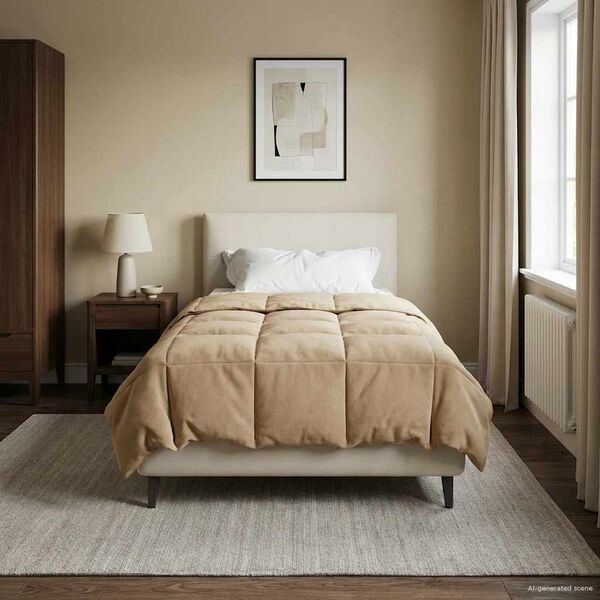 vidaXL Zimska pokrivača &Scaron;onerisan Tamno plava 140 x 220 cm Mikrovlakna