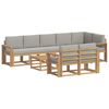 vidaXL Set vanjskih sofa 9 kom. Bijela i svjetlosiva