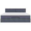 vidaXL Otomanski krevet s madracem tamnosivi 180x200 cm bar&scaron;unasti